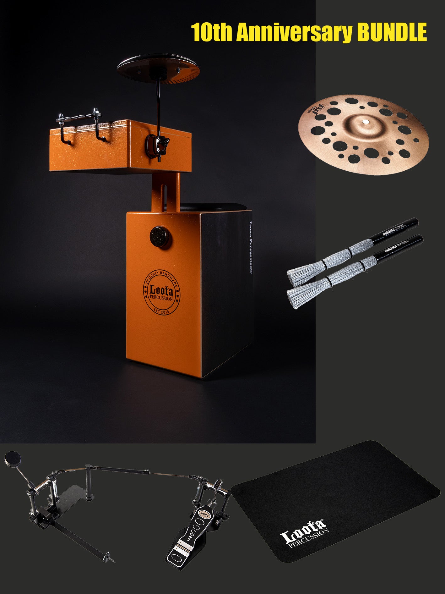 Loota 10th Anniversary edition BUNDLE. (Gold Sparkle Orange)