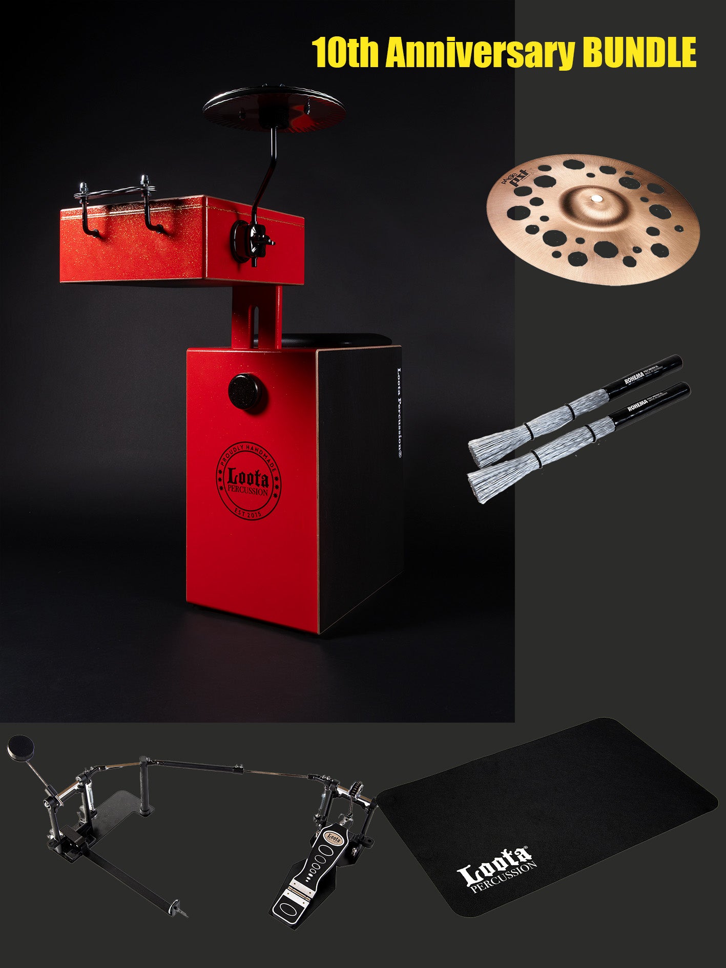 Loota 10th Anniversary edition BUNDLE. (Gold Sparkle Red)