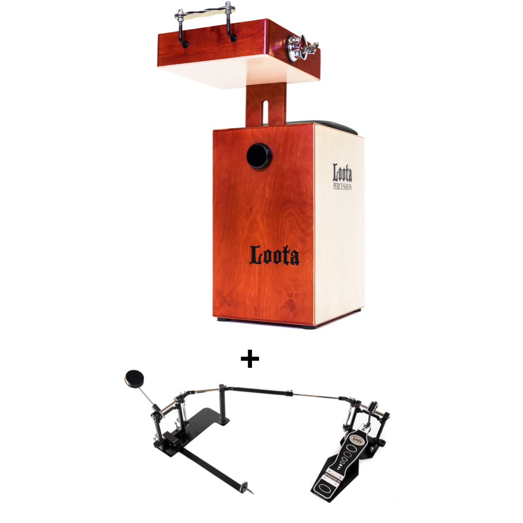 Loota Performer drum set + pedal (Wild Cherry)